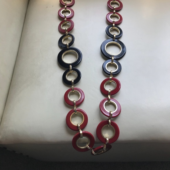 Chico's Jewelry - Red/Black/Gold Chico’s Necklace
